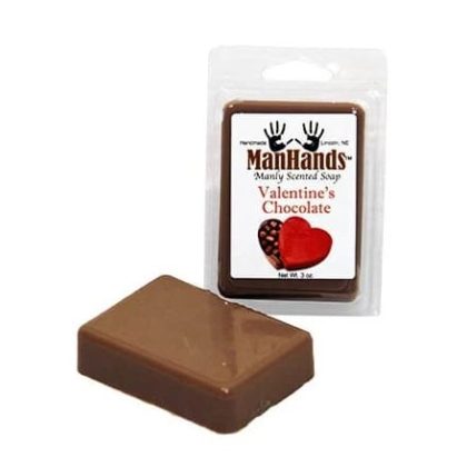 Man Hands Valentines Chocolate Scented Soap Bar