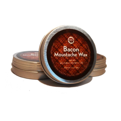bacon scented moustache beard wax